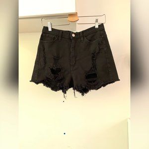 Vibrant Black Short Jeans